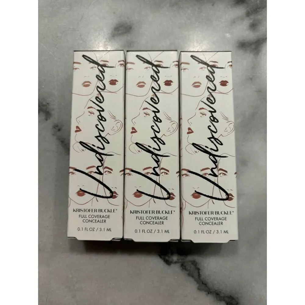 Kristofer Buckle Undiscovered Full Coverage Concealer in Medium Neutral Lot of 3